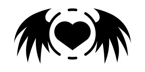 devil heart wings element
