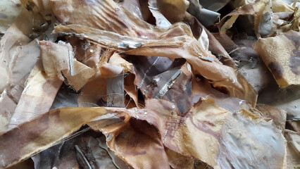 Dirty old torn rags. Dirty garbage background