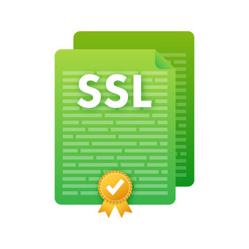 Secure internet connection SSL icon. SSL safe guard. Vector stock illustration