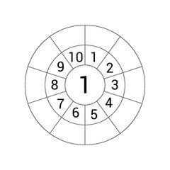 Times table target circle worksheet. Multiplication circle. Mathematics resources for teachers and students.