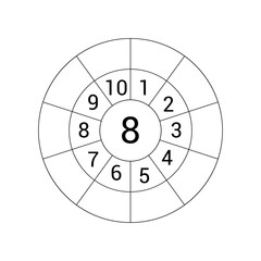Times table target circle worksheet. Multiplication circle