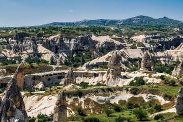 Fototapeta na wymiar the cave dwellings of Cappadocia in Turkey