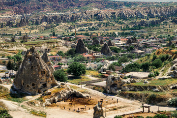 Fototapeta premium the cave dwellings of Cappadocia in Turkey