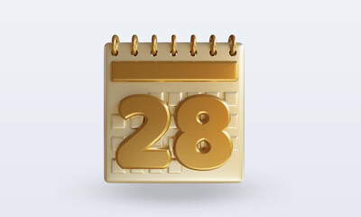 3d Calendar twenty eight
