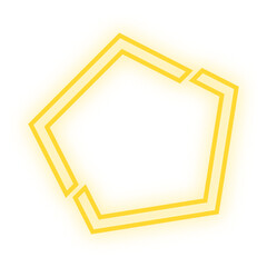 neon dynamic pentagon frame
