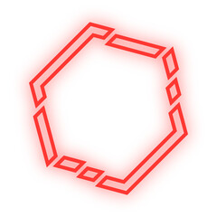 neon dynamic hexagon frame
