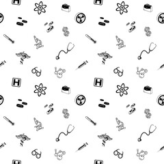 Seamless medical and science background texture