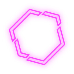 neon dynamic hexagon frame
