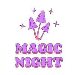 Magic Mushroom Temporary Tattoo Sticker Halloween Groovy Style