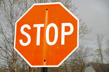 stop sign on the street