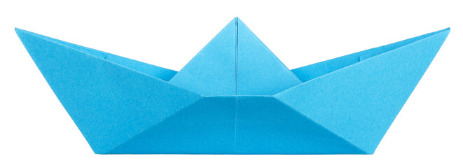 blue paper boat - 527905880