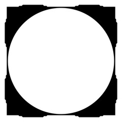 tech square round frame
