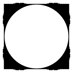 tech square round frame
