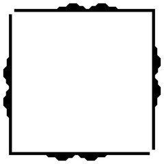Obraz premium tech square border frame 