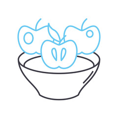 healthy food line icon, outline symbol, vector illustration, concept sign