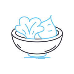 healthy meals and diet line icon, outline symbol, vector illustration, concept sign