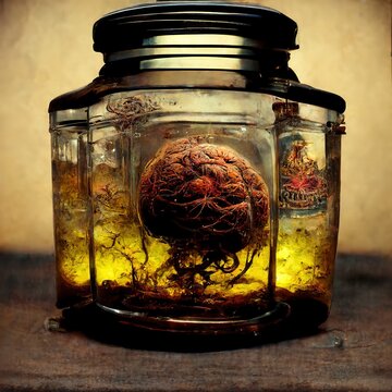 Cyberpunk Brain in a Jar #002
