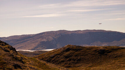 Long distance hiking on the Arctic Circle Trail between Sisimiut and Kangerlussuaq in Greenland.