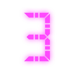 neon digital number
