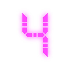 neon digital number
