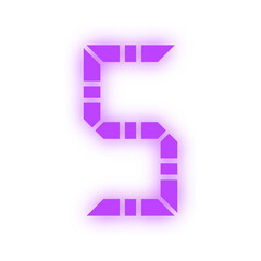 neon digital number
