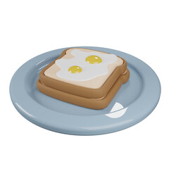 fried egg with toast