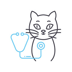 health check line icon, outline symbol, vector illustration, concept sign