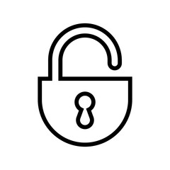 outline lock icon element
