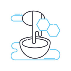 honey line icon, outline symbol, vector illustration, concept sign