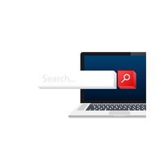 Search bar on screen vector element design, set of search boxes ui template isolated on blue background. Vector stock illustration.