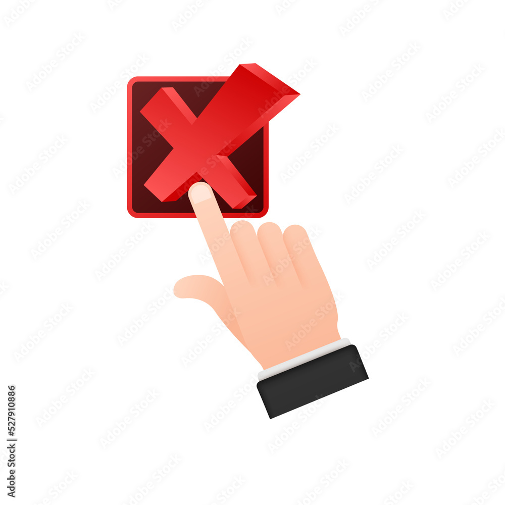 Poster yes and no button with hands. feedback concept. positive feedback concept. choice button icon. vecto