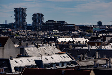 Copenhagen, Denmark,  The city skyline on a sunny day.