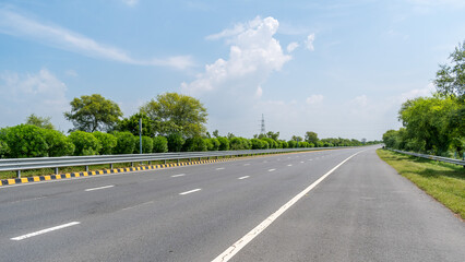 View of newly build Agra Lucknow Expressway