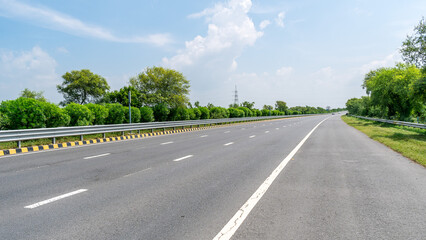 View of newly build Agra Lucknow Expressway