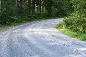 Fototapeta premium Perfect gravel road for gravel biking
