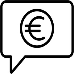euro bubble Isolated Vector icon which can easily modify or edit

