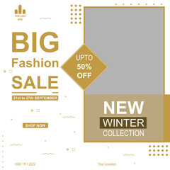 Obraz premium Fashion social media post template