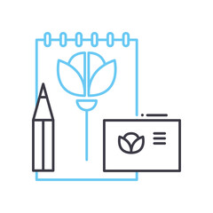identity design line icon, outline symbol, vector illustration, concept sign