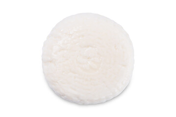 Fototapeta na wymiar Soft milk cheese on a white isolated background