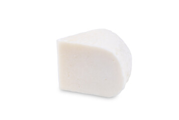 Soft milk cheese on a white isolated background