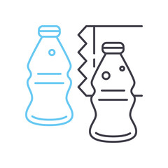 jelly cola line icon, outline symbol, vector illustration, concept sign