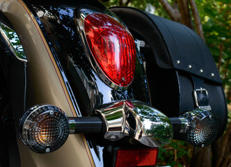 Rear stop signal of a motorbike.