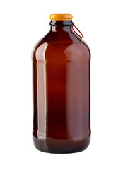 Brown glass beer bottle