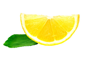 Lemon fruit slice isolated