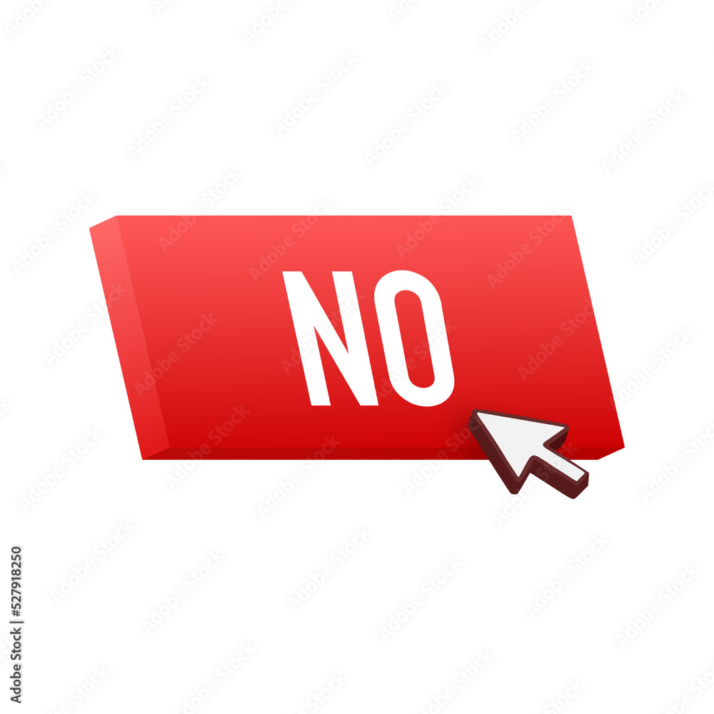 Poster yes and no button with coursor. feedback concept. positive feedback concept. choice button icon. vec