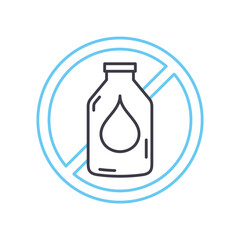 lactose free line icon, outline symbol, vector illustration, concept sign