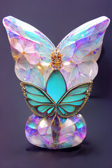 butterfly with wings 3d model with Detailed Digital Art Illustration Painting Hyper Realistic