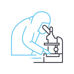 laboratory line icon, outline symbol, vector illustration, concept sign