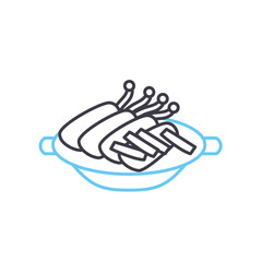 kimchi line icon, outline symbol, vector illustration, concept sign