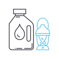 kerosene line icon, outline symbol, vector illustration, concept sign